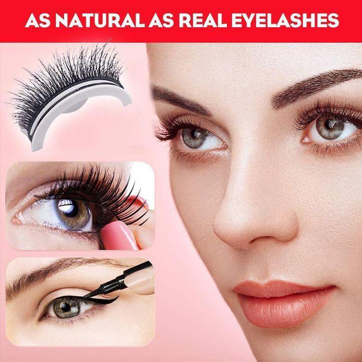 Self Adhesive False Eyelashes Thick Glue Free